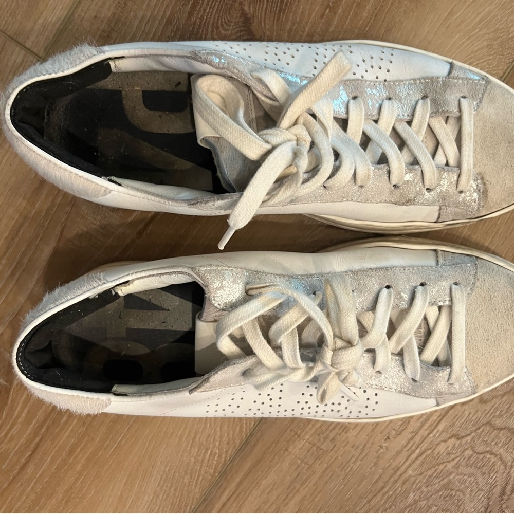 P448 John White and Silver Women's Sneakers
